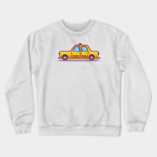 Taxi Cartoon Crewneck Sweatshirt